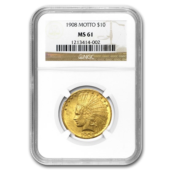 $10 Indian Gold Eagle MS-61 NGC (Random) $10 Indian Gold Eagle MS-61 NGC (Random)
